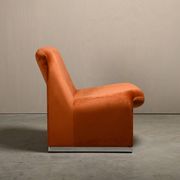 Giancarlo Piretti Alky Lounge Chair in Autumn Velvet for Anonima Castelli, Italy