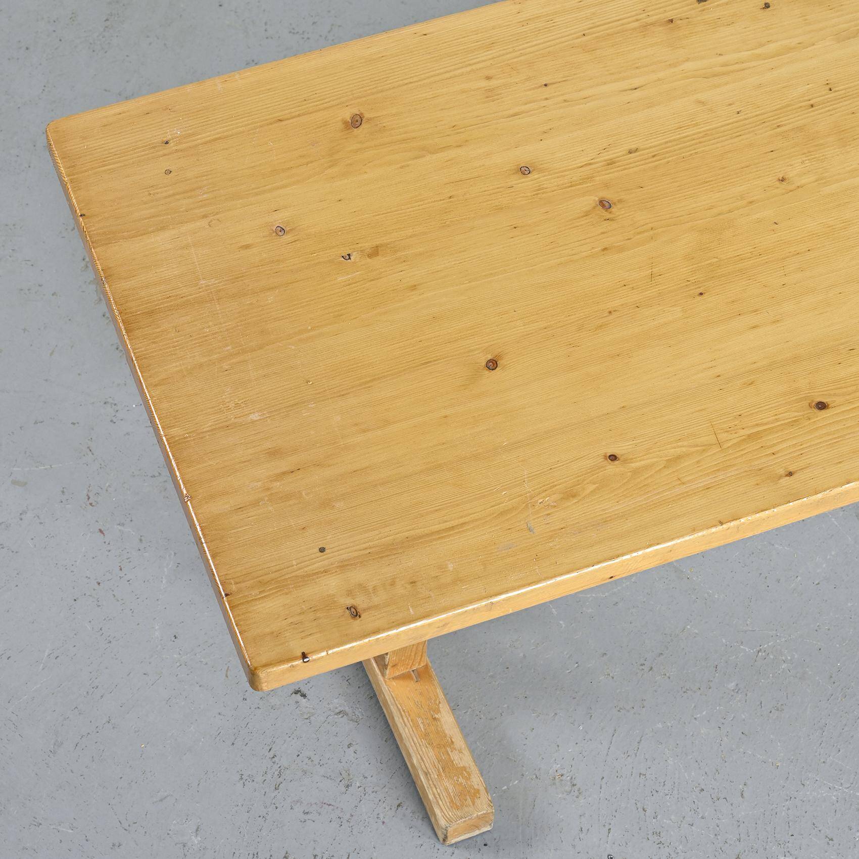 Pine table, Les Arcs, France