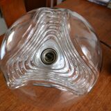 Peill & Putzler "wave" suspension, glass and chrome from the 60s/70s.