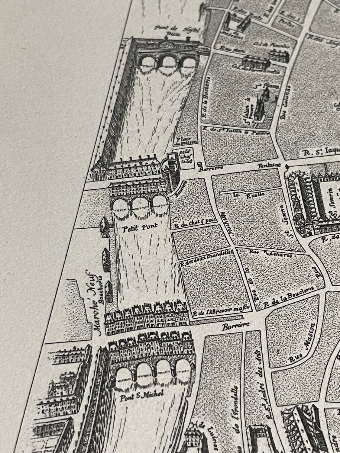 Map of Paris - Faubourg de Saint-Germain in 1652