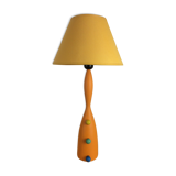 Lamp Olivier Villatte orange wood, 80s
