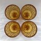 Set of 4 amber diamond glasses