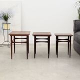 Set of three rosewood tables, Danish design, 1960s, production: Denmark