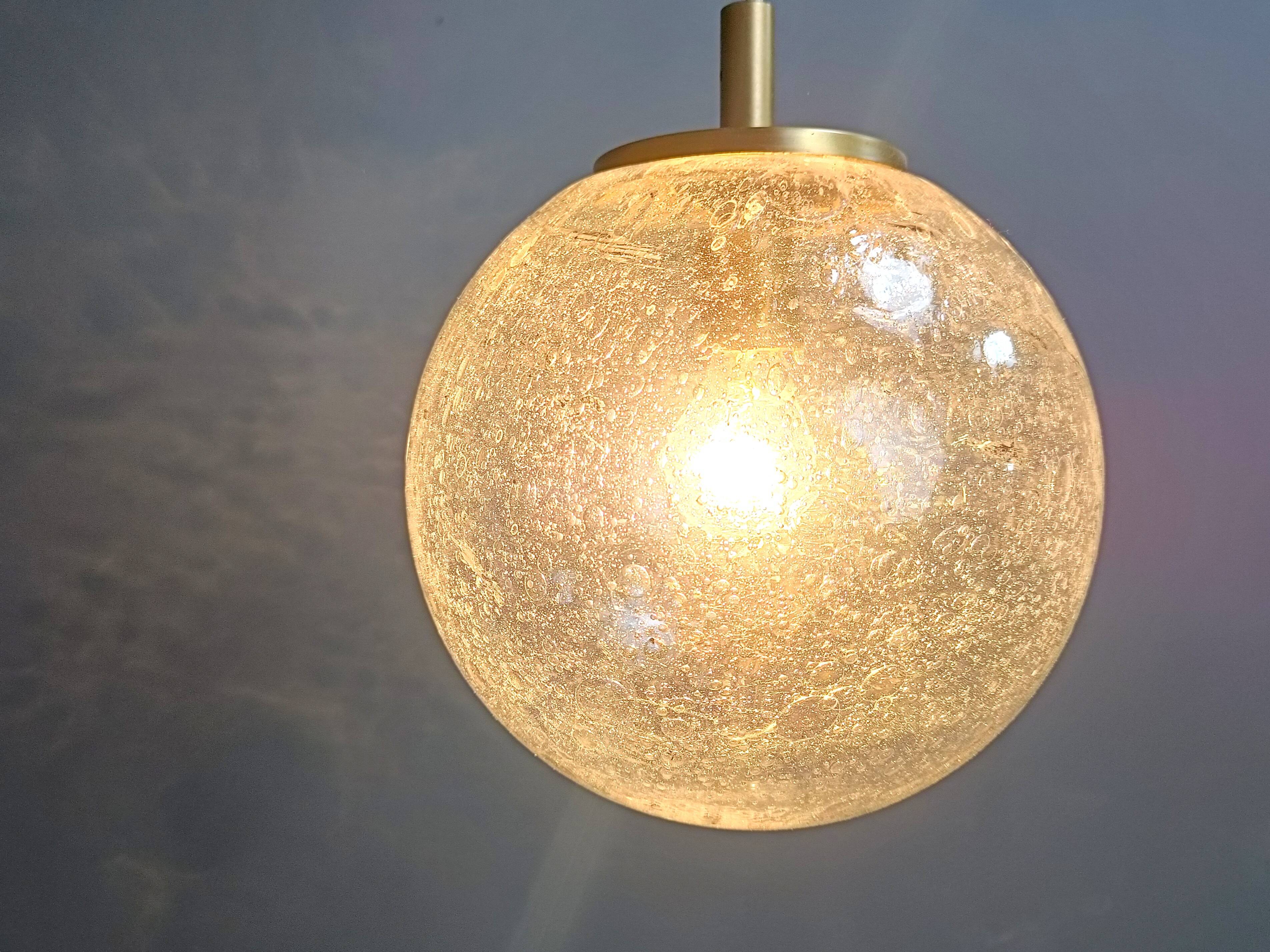Vintage globe pendant light by Doria Leuchten, 1960s