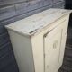 Vintage wooden pantry, old kitchen furniture