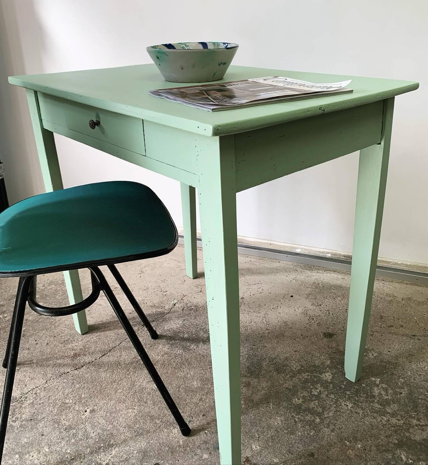 Old small renovated farm table