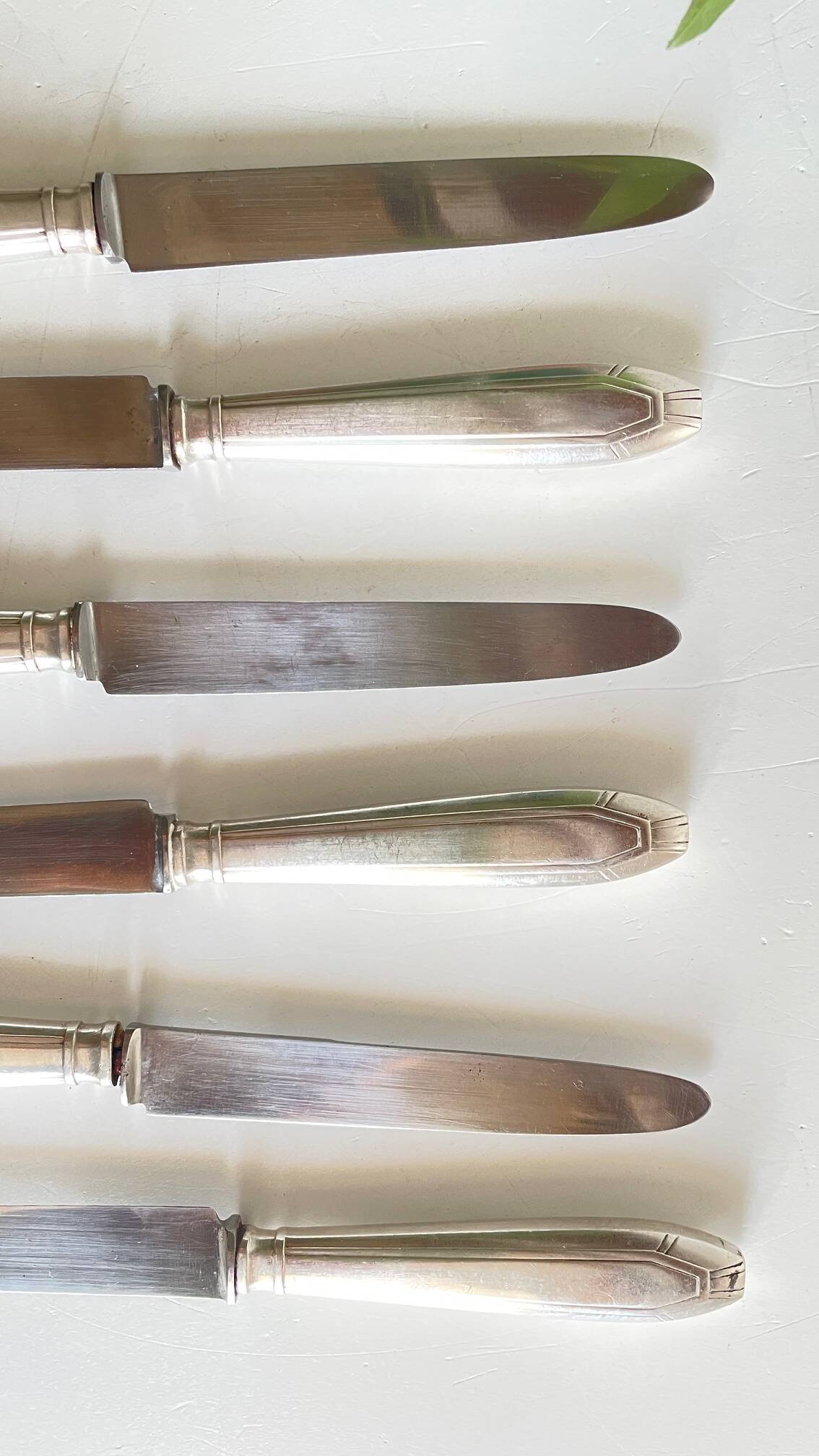6 Art Deco Dessert Knives