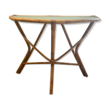 Blue rattan console