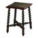 Vintage Scandinavian Stool Painted in Dark Green and Dark Red Wood, Folk Style, 1940s