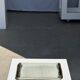 Trio of small rectangular serving dishes white and black Indonesian ceramic 21x16