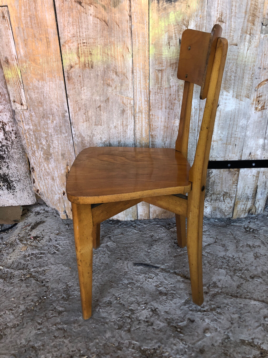 Luterma bistrot chair light wood 70s vintage