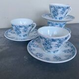 4 seventies cups and saucers from Rivanel