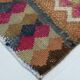 Pink Brown Modern Oushak Runner Rug, 75x352Cm