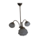 Suspension with 3 brass lights and a white glass globe from the 1950s-1960s.
