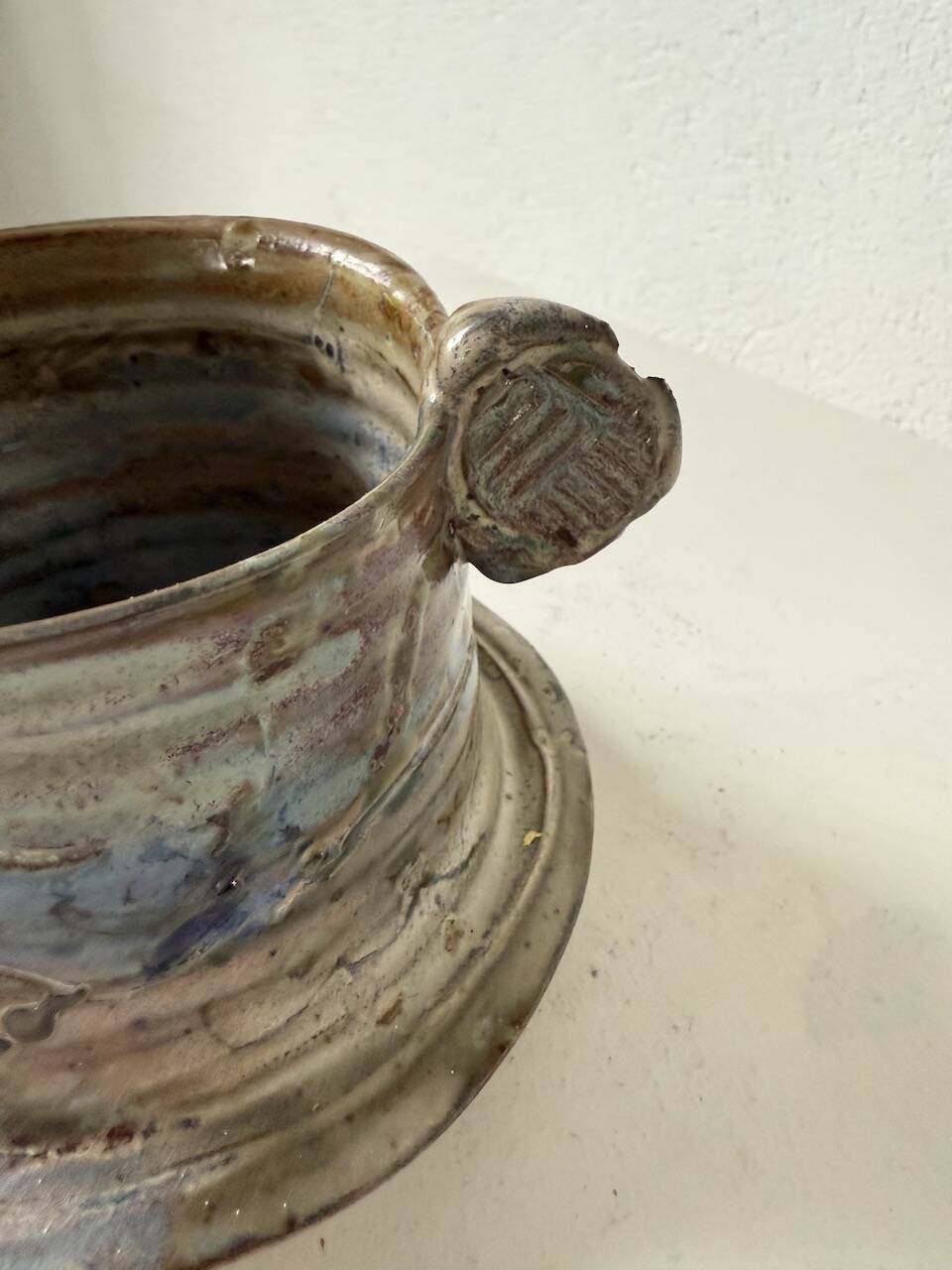 Yvon Gauchot ceramic bowl with handles