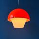 Suspension Space Age in orange and white acrylic glass