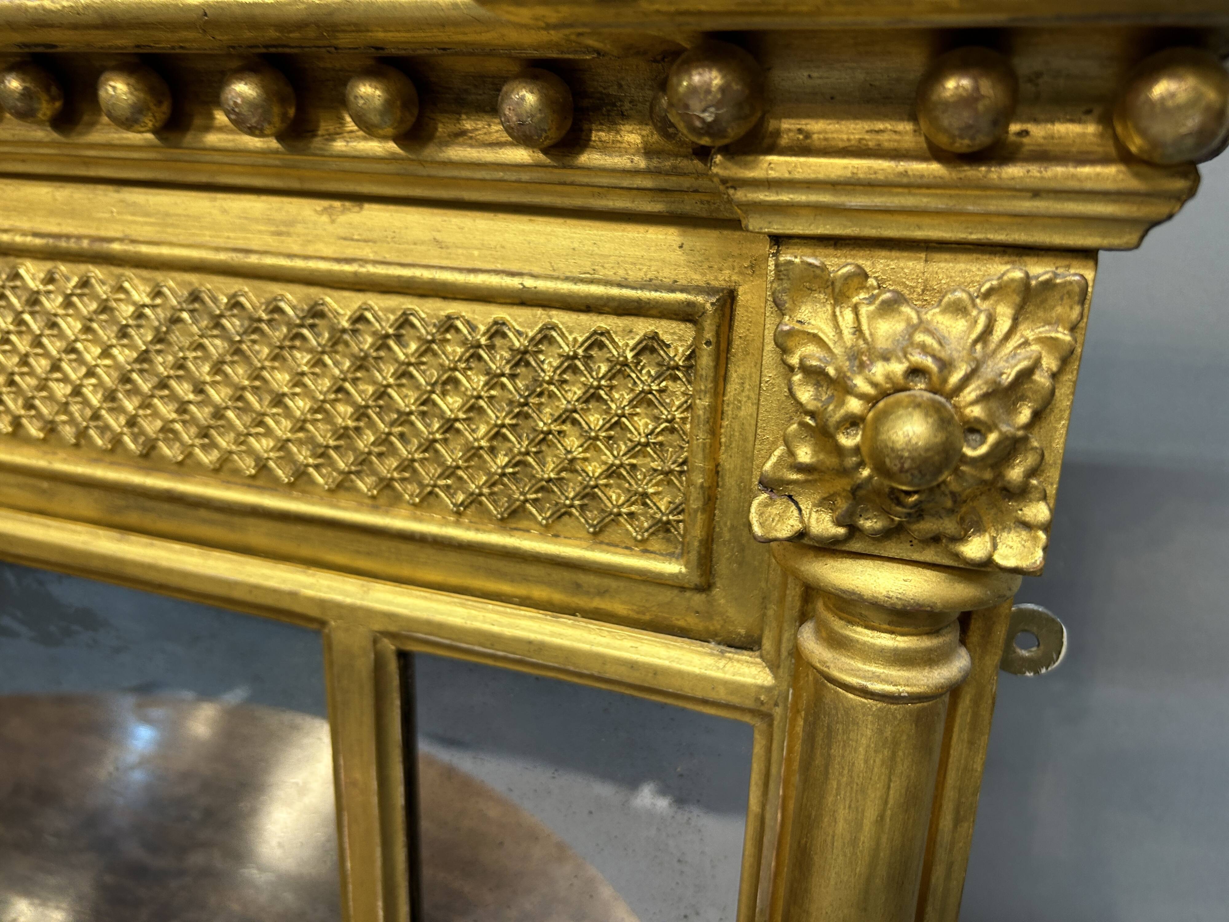 C19th Gilt Overmantle mirror