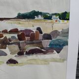 Watercolour by Michel Roubille, Carnac 1978.