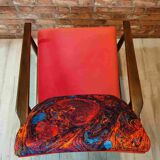 Renowated fox armchair, type 300-190 Lava upholstery, 1960s Poland