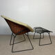 Diamond chair & ottoman by Harry Bertoia for Knoll