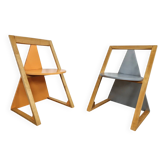 Pair of Memphis style postmodern chairs | 1980s