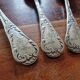 Christofle - 3 silver-plated table spoons - Chrysanthemum model