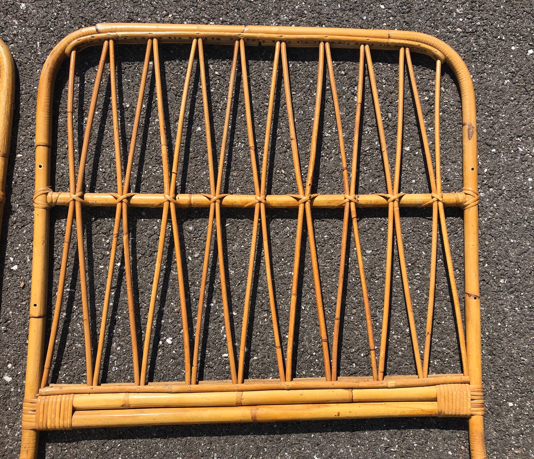Rattan bedhead