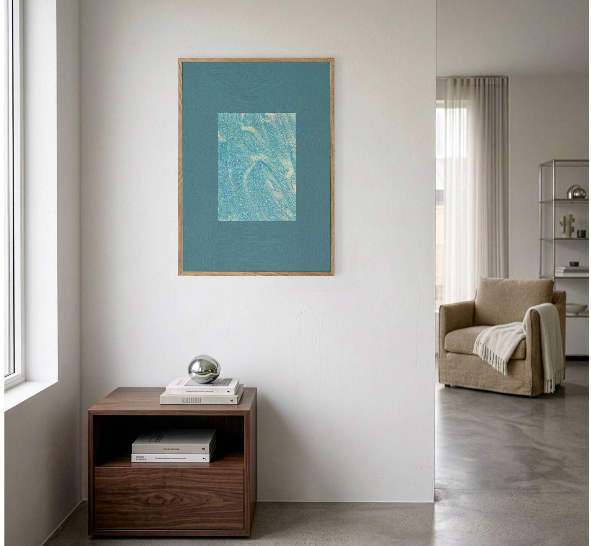 art print after an abstract painting signed Eawy