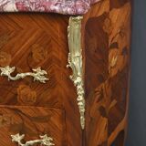 Small marquetry chest of drawers, Louis XV style – early 20th century
