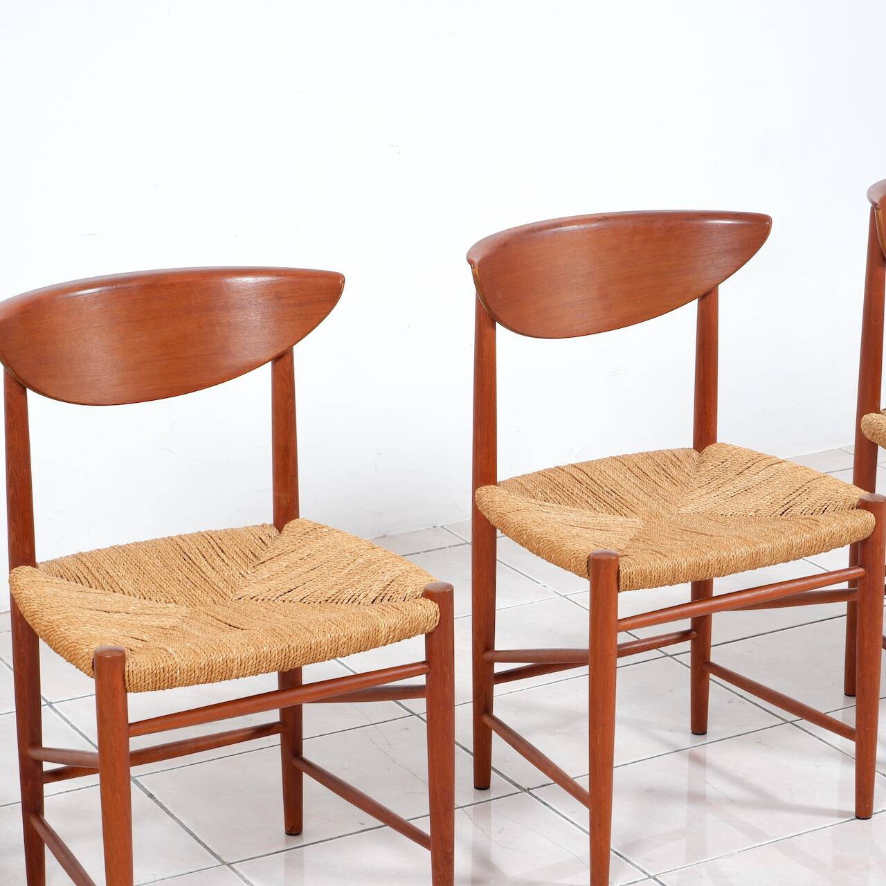 Ensemble de 4 chaises à repas en teck par Peter Hvidt & Orla Molgaard-Nielsen