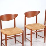 Ensemble de 4 chaises à repas en teck par Peter Hvidt & Orla Molgaard-Nielsen