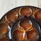 large earthenware dish for oysters or scallops