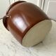 Pot cover saloir in artisanal sandstone signed 60s
