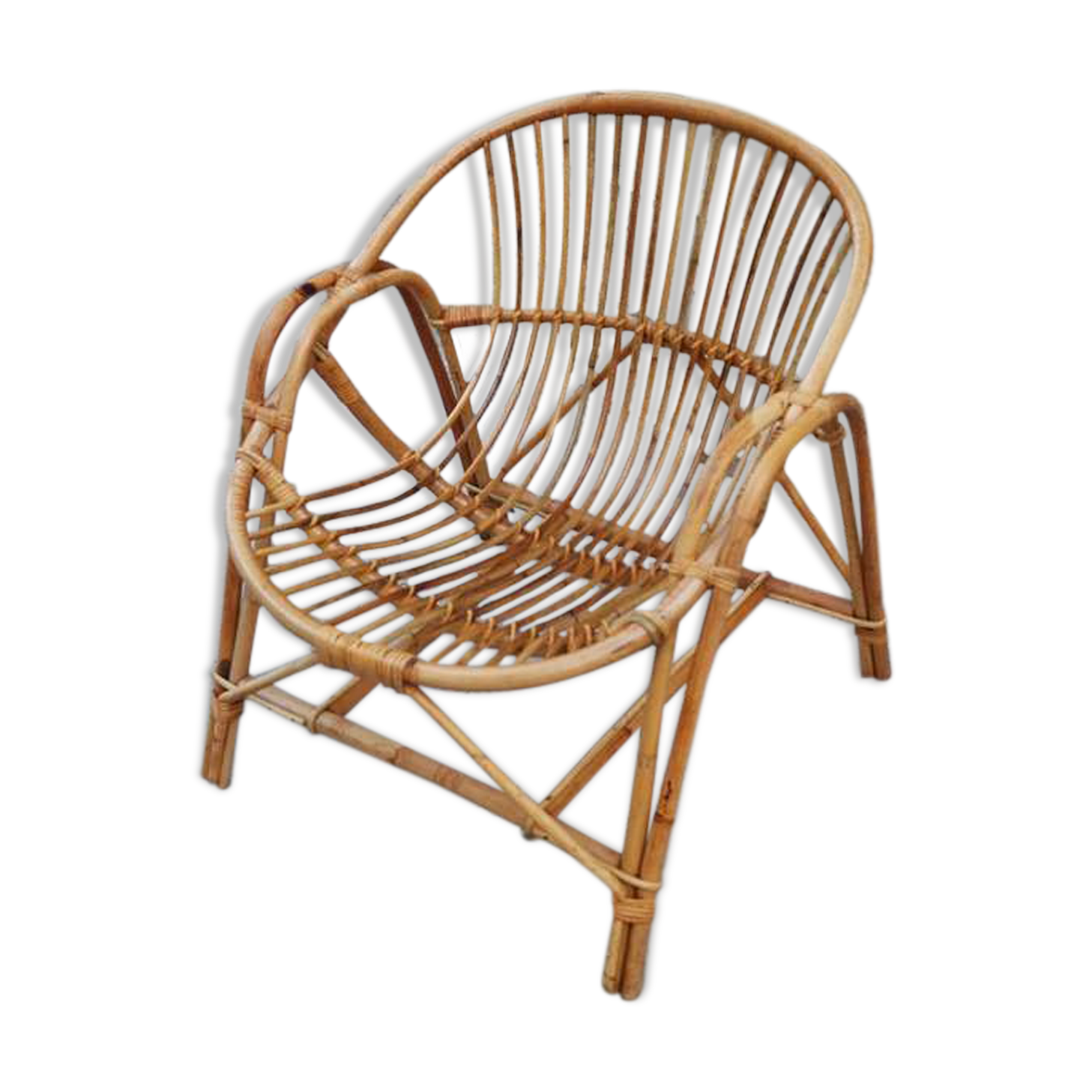 Rattan armchair for adult stun 60