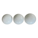Set of 3 opaline wall lights