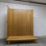 Armoire scandinave 3 portes en teck blond