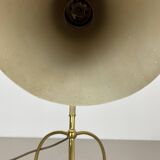 Tripod kalmar stilnovo style hollywood regency table lamp in brass, austria, 1950s