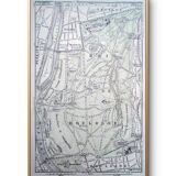 Bois de Boulogne, old map, printed in 1914.