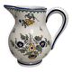 Pérouges, polychrome earthenware pitcher, 20th century