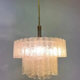 XL design midcentury glass chandelier by Doria, 1960s / Germany
