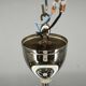 1930s Bauhaus UFO Chrome and Glass Pendant Light, Czechoslovakia