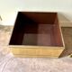 Plant box, storage box on casters in gold metal