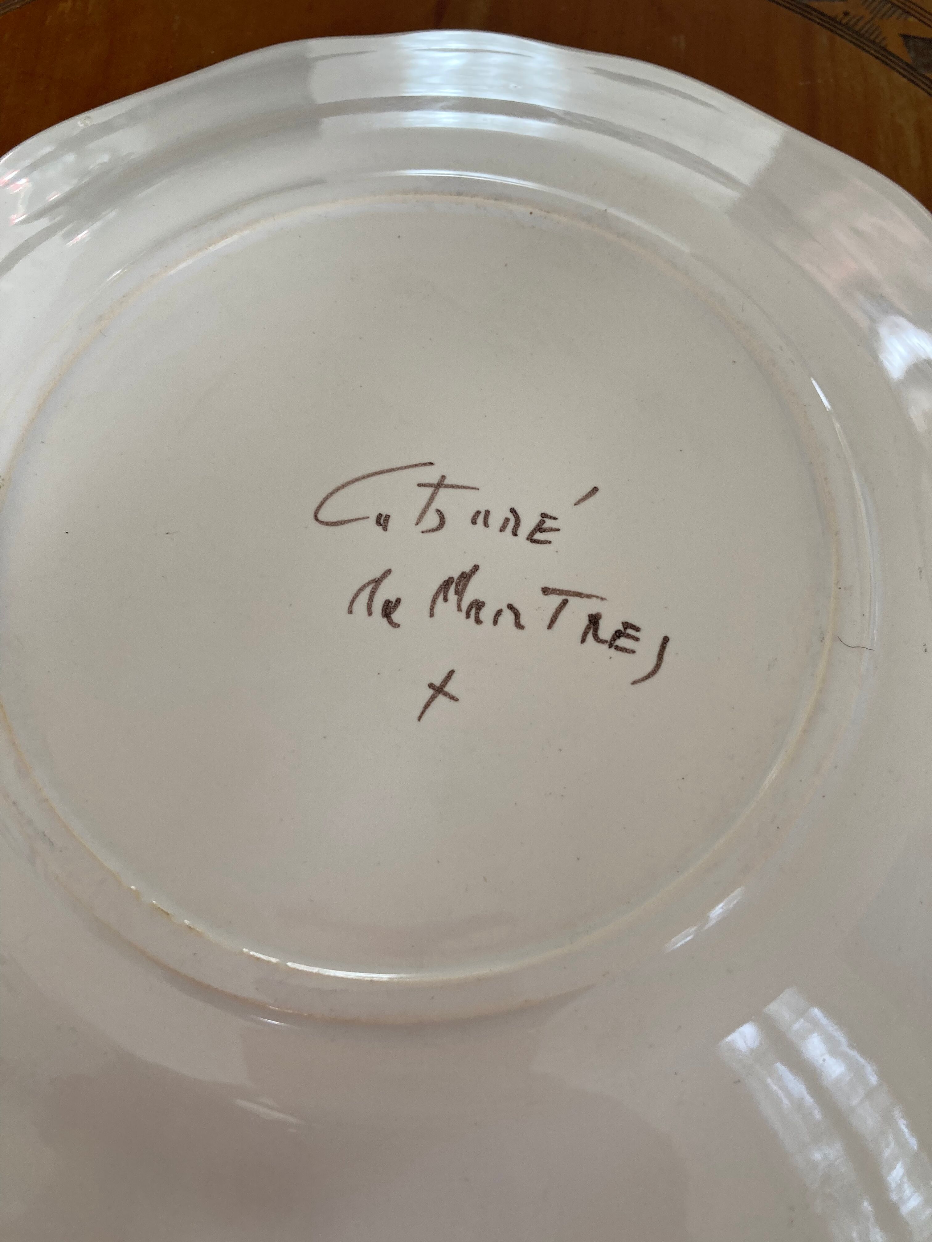 Tiled plate of martens decorated with flower decoration wall decoration