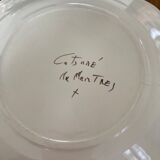 Tiled plate of martens decorated with flower decoration wall decoration