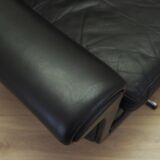 Black leather sofa, Danish design, 1960s, manufacturer: Eran Møbler, design