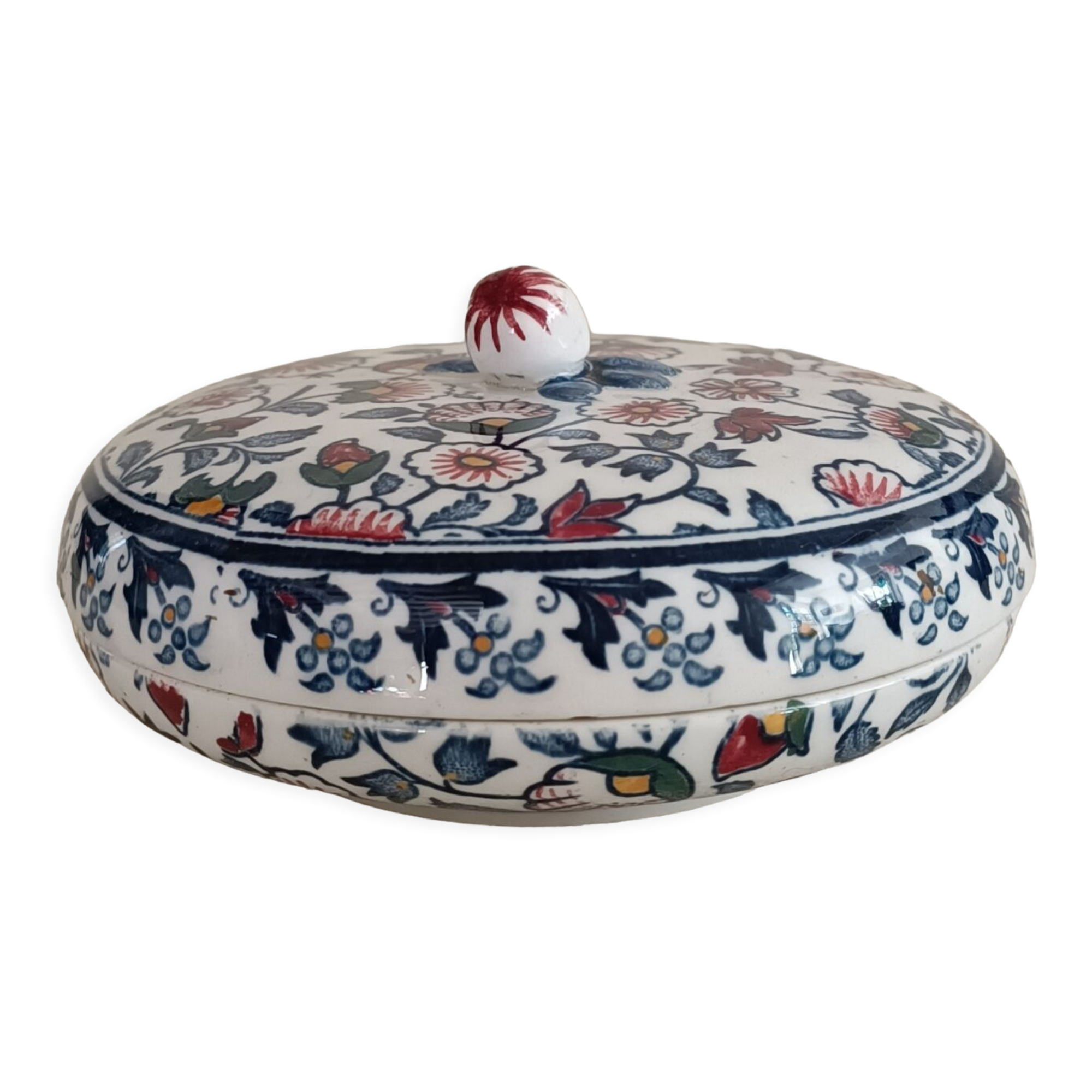 Gien earthenware bonbonnière