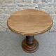 Pedestal table with press screw foot
