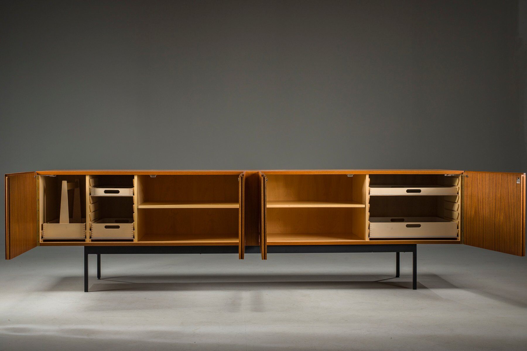 Vintage teak model B40 sideboard by Dieter Waeckerlin for Behr, 1960s