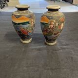 Pair of Satsuma vases