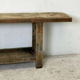 Old solid oak workbench